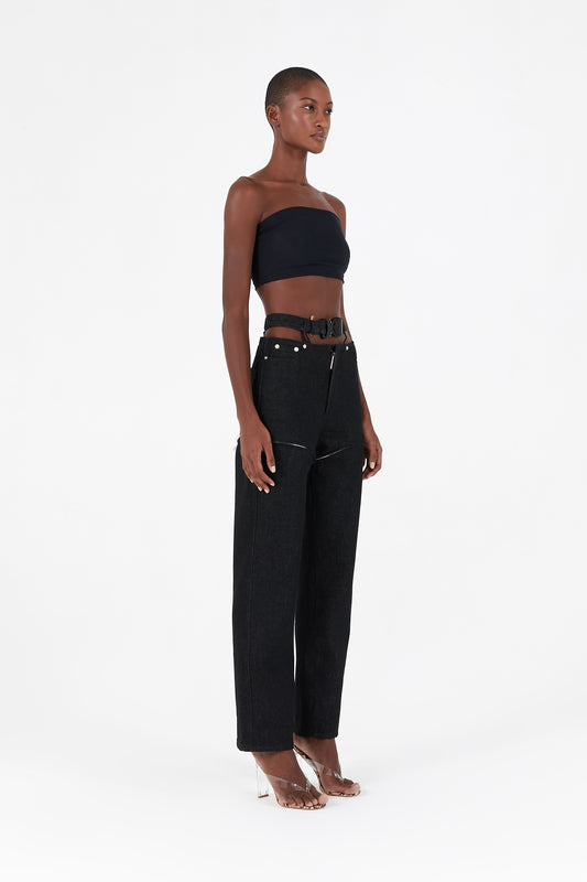 Jeans with cutouts