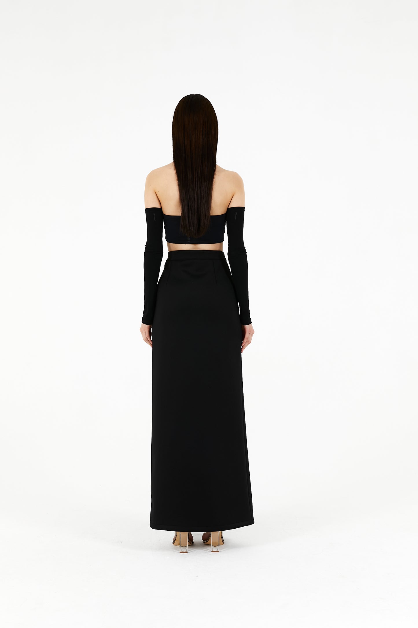 Maxi skirt with opening