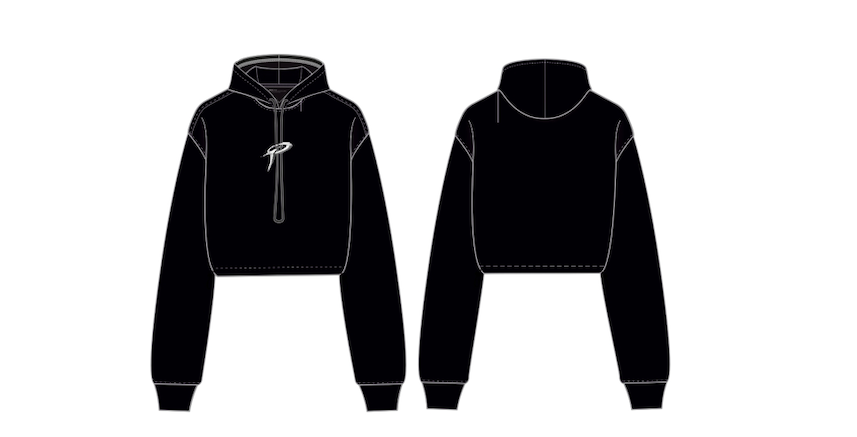 Cropped hoodie scuba