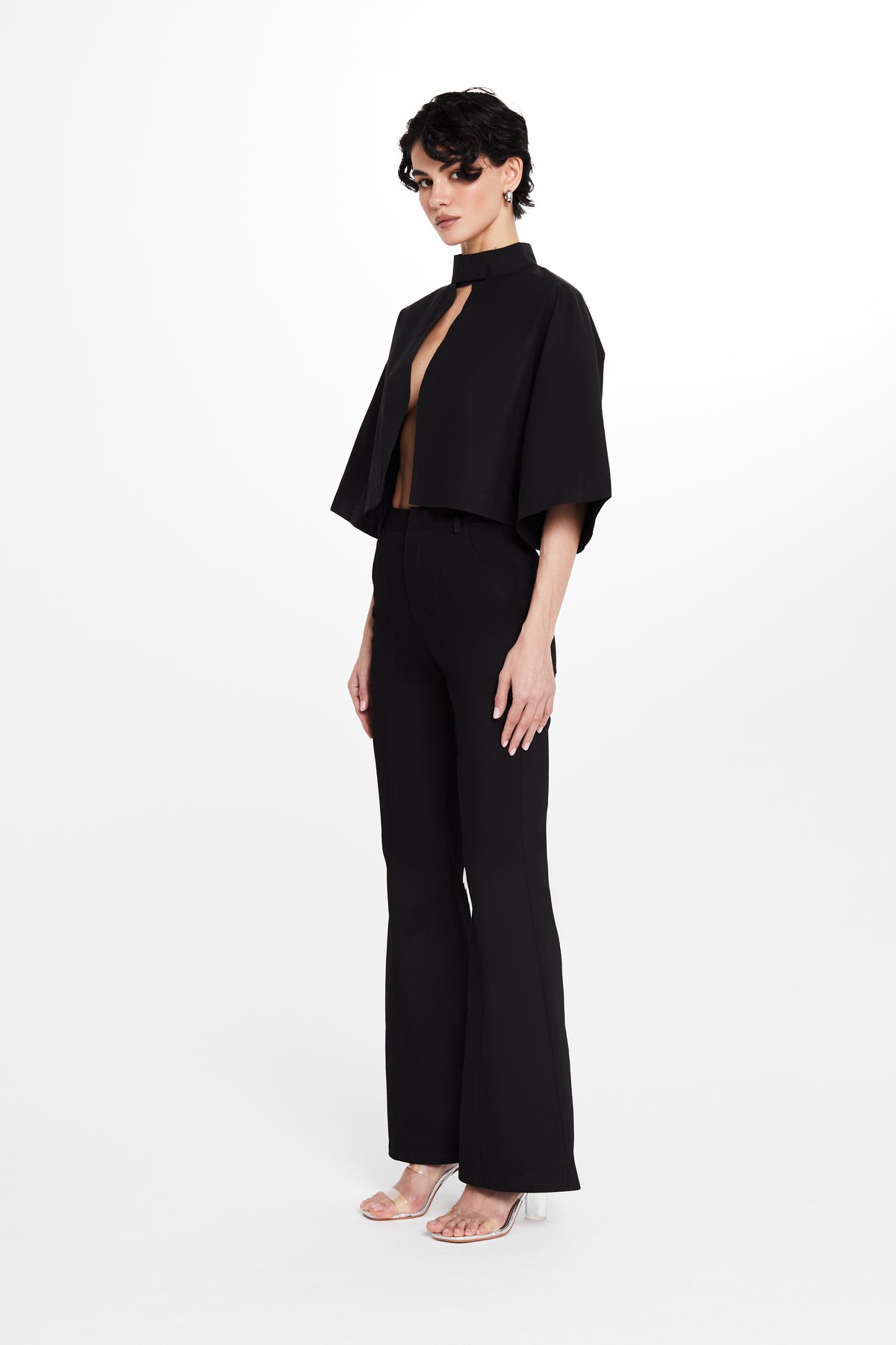Cropped kimono shirt