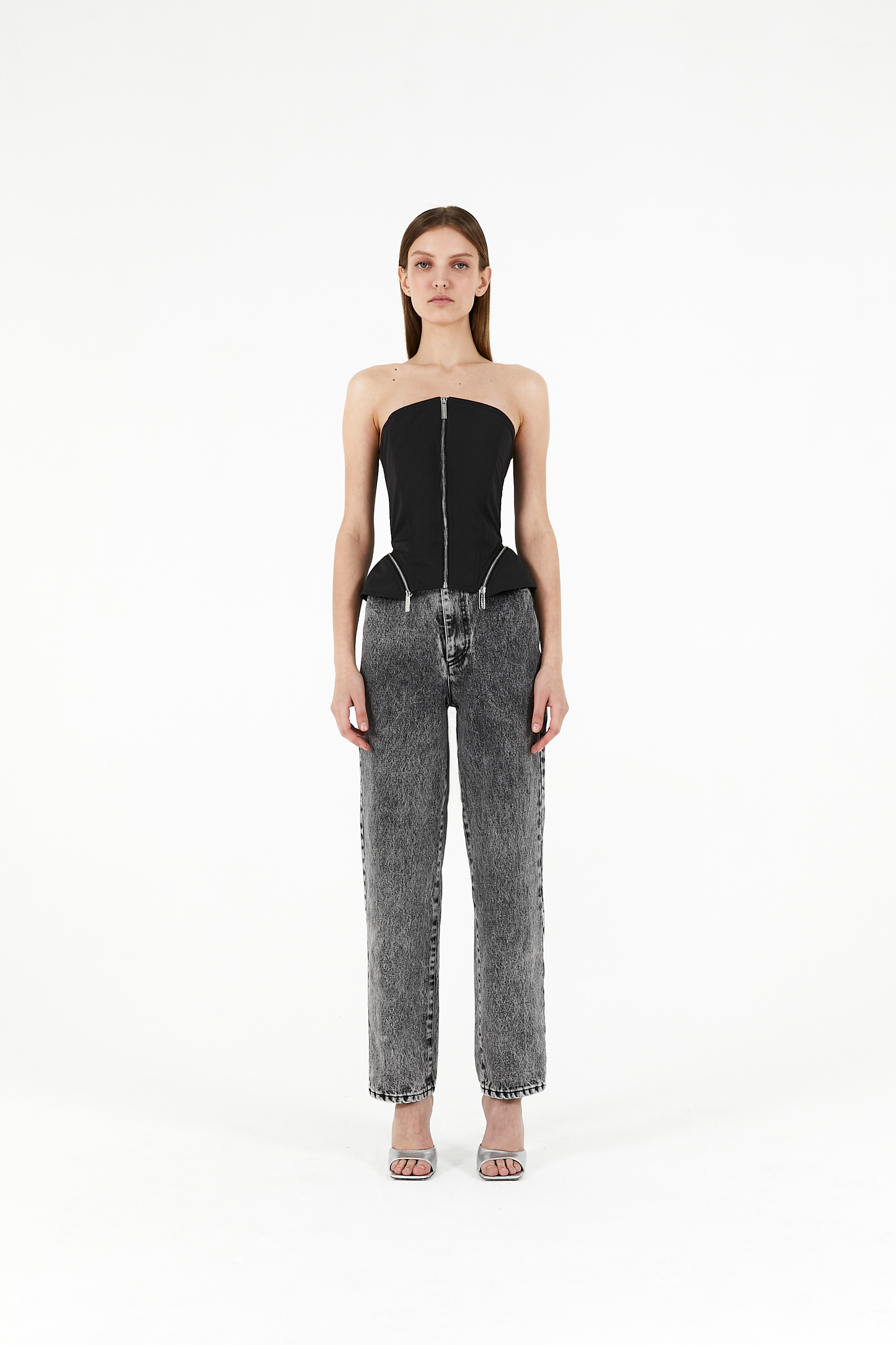 Nylon zip lock corset