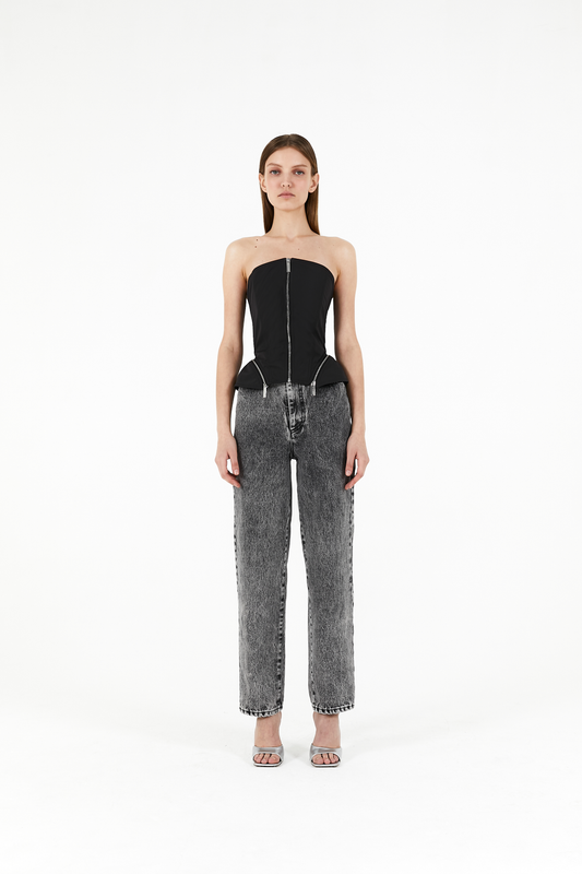 Nylon zip lock corset