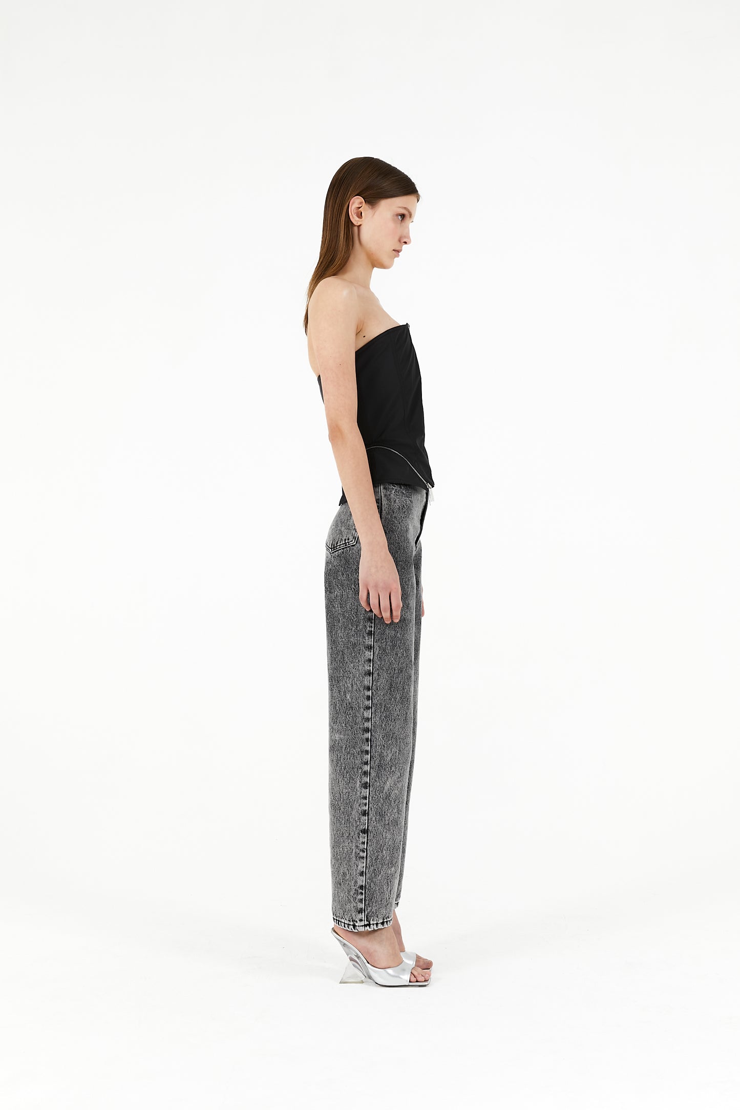 Nylon zip lock corset