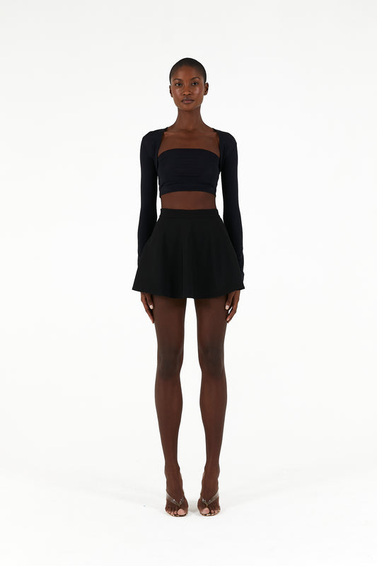 Full-length bolero sleeves