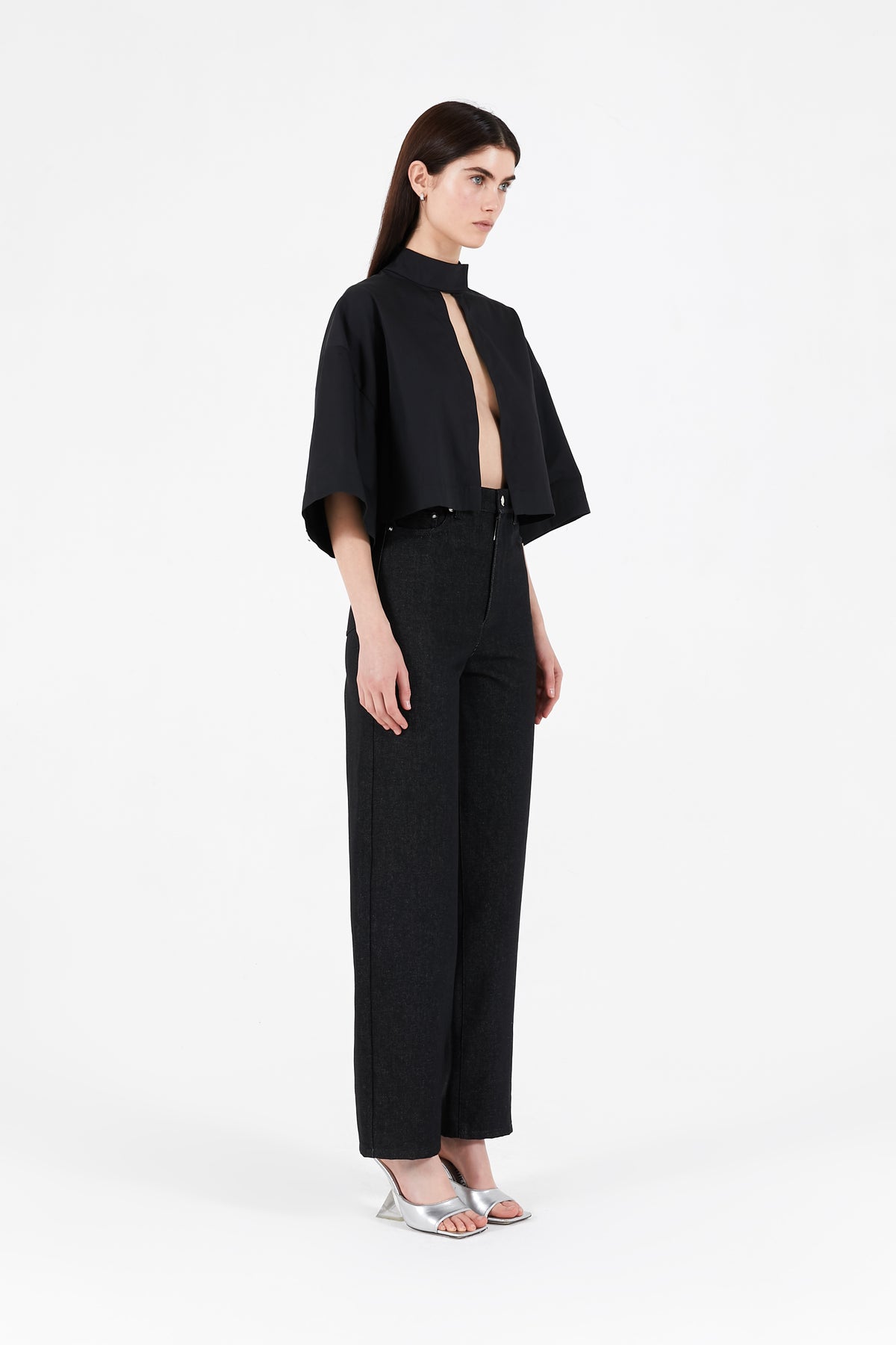 Cropped kimono shirt