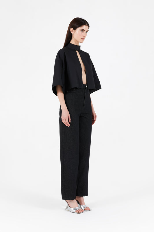 Cropped kimono shirt