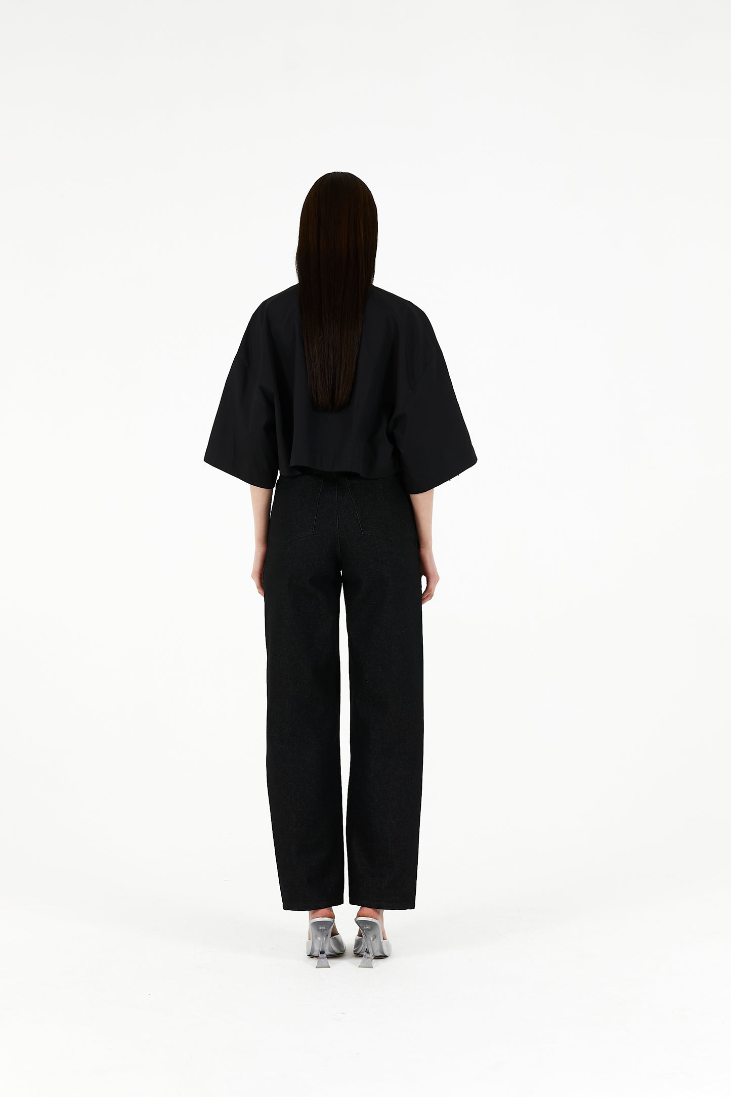 Cropped kimono shirt