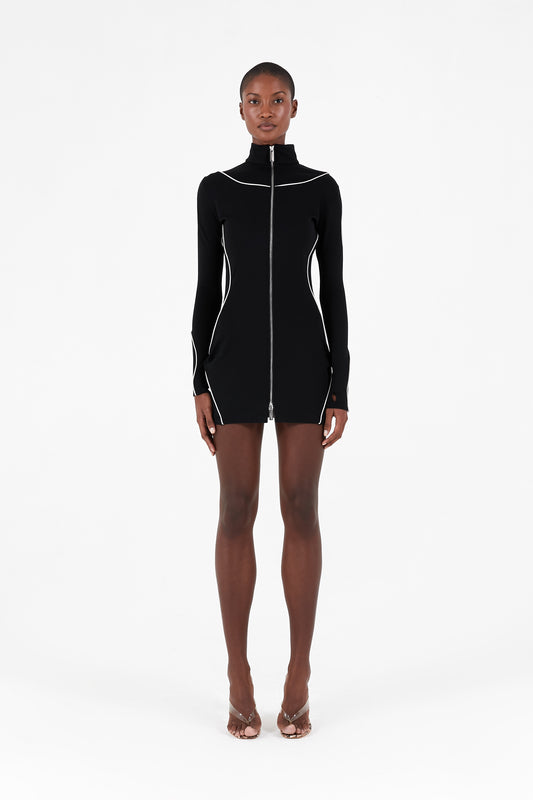Mini dress with long sleeves