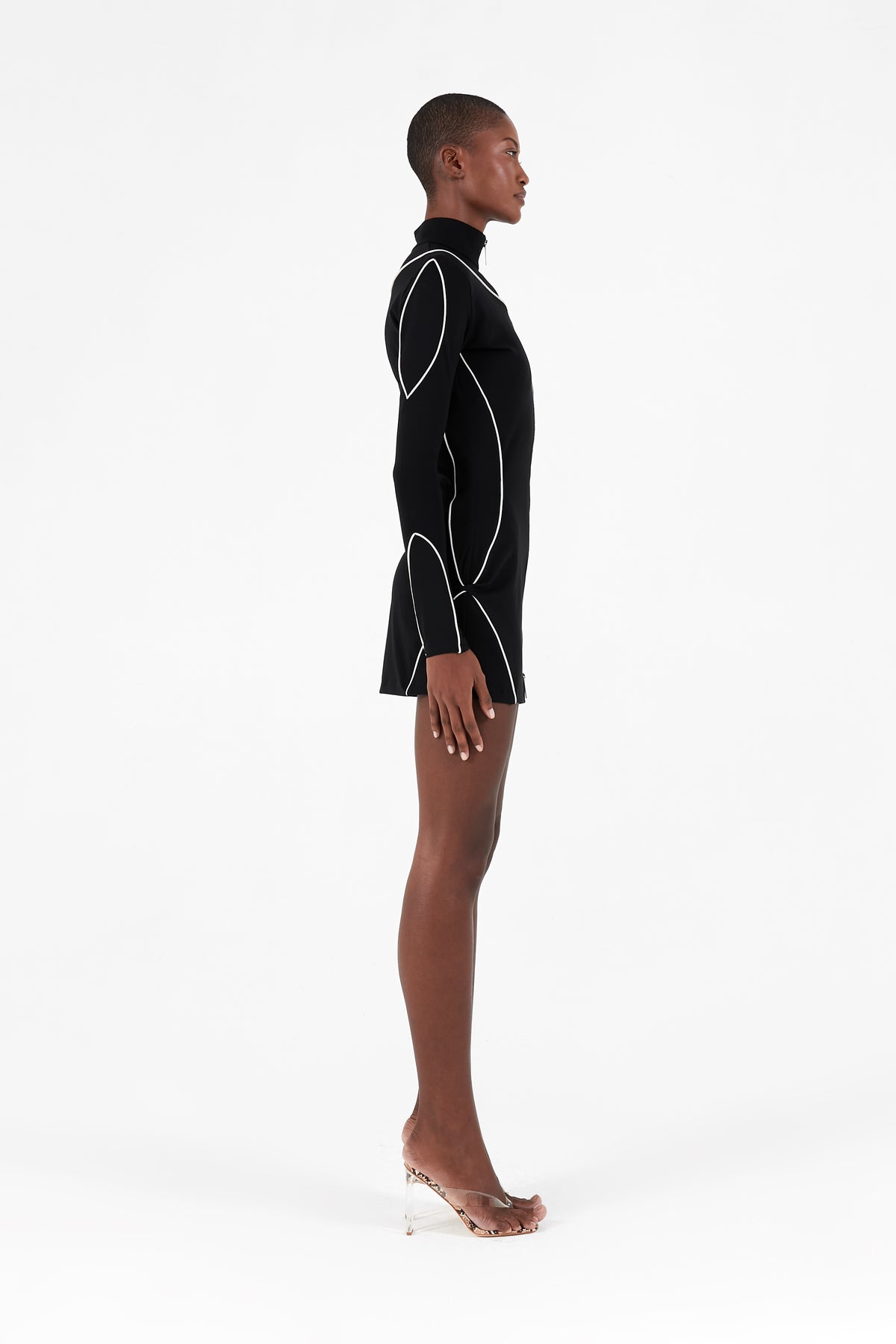 Mini dress with long sleeves