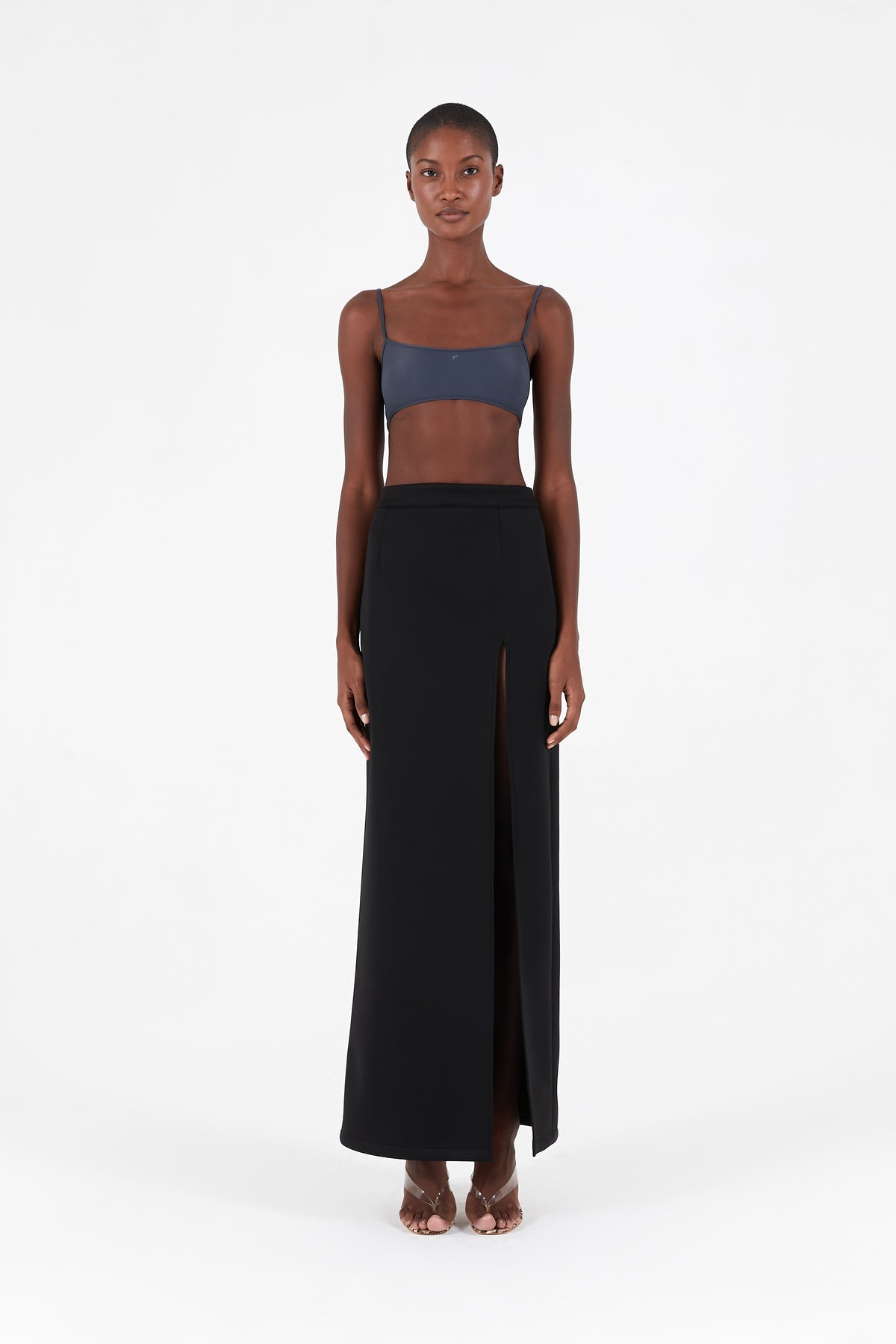 Maxi skirt with opening