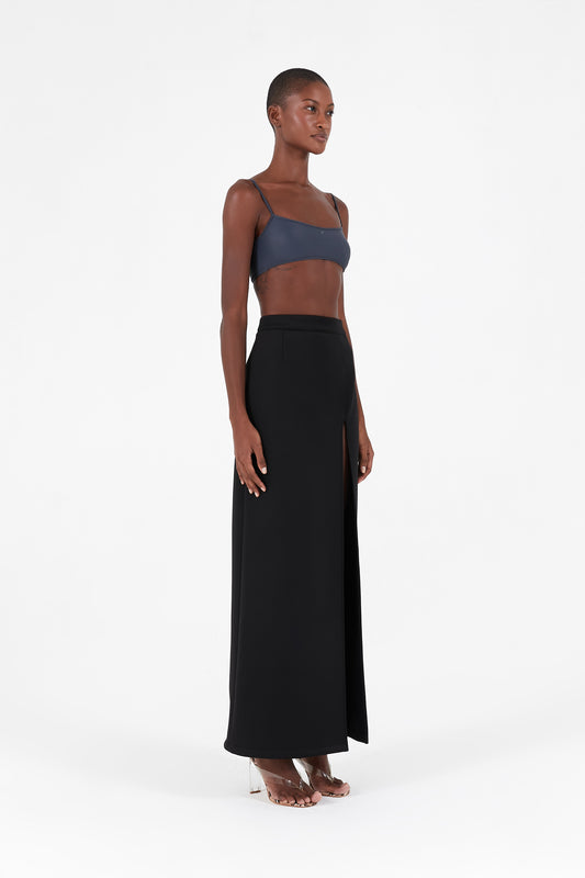 Maxi skirt with opening