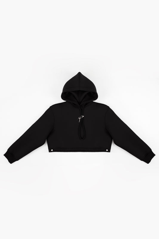 Cropped hoodie scuba