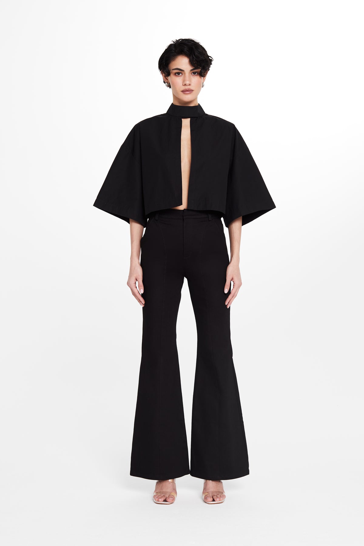 Cropped kimono shirt