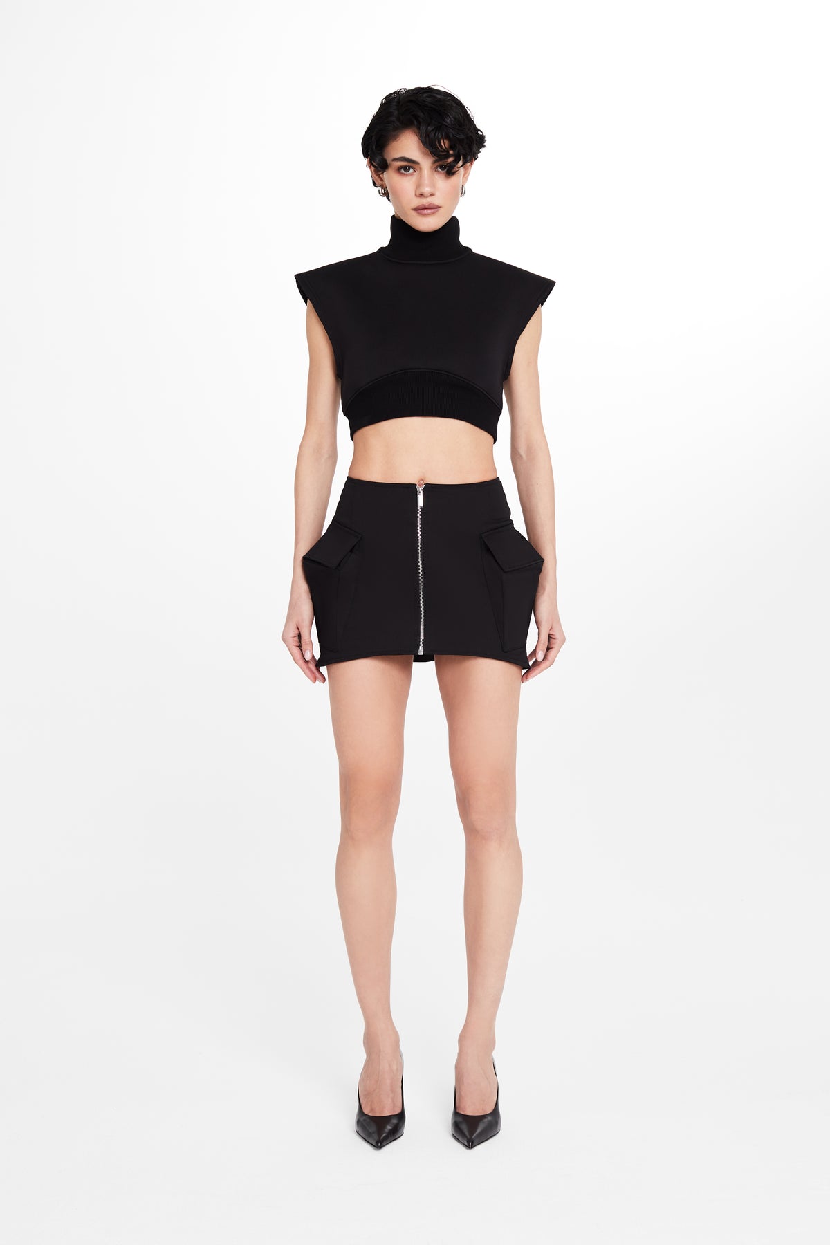 Top with collar and logo