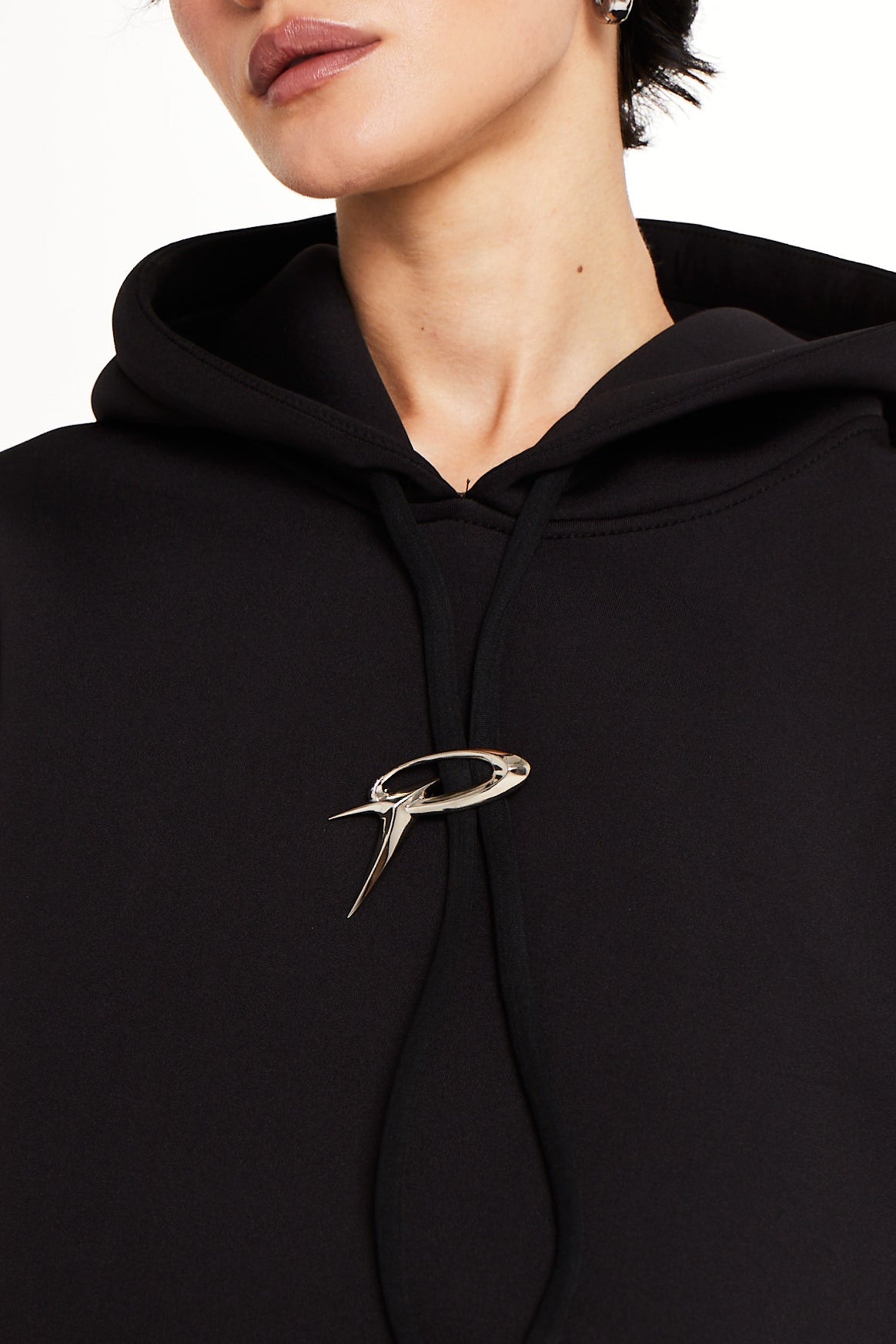 Cropped hoodie scuba