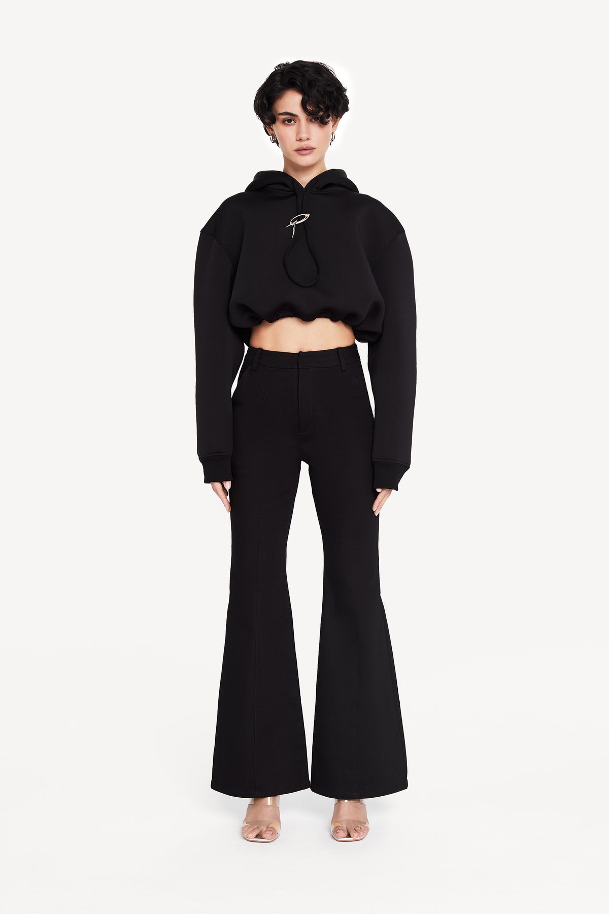 Cropped hoodie scuba