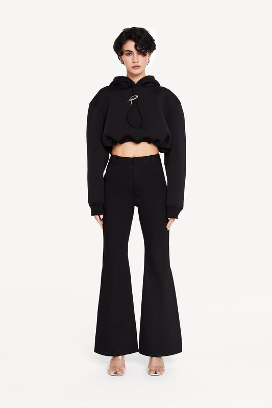 Cropped hoodie scuba