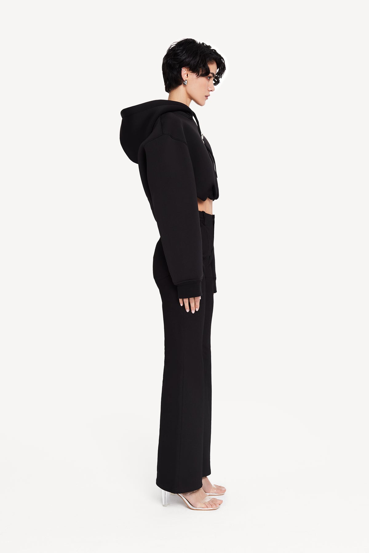 Cropped hoodie scuba