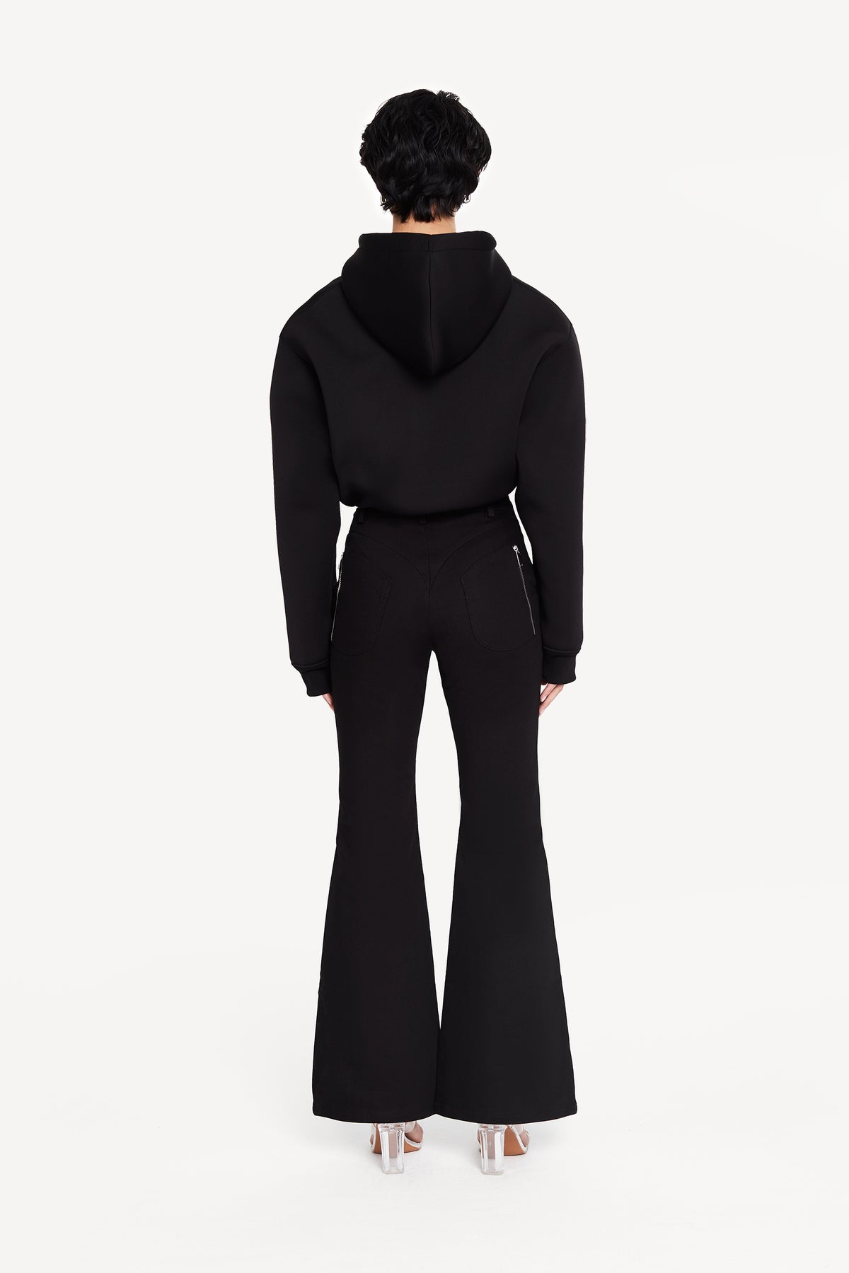 Cropped hoodie scuba