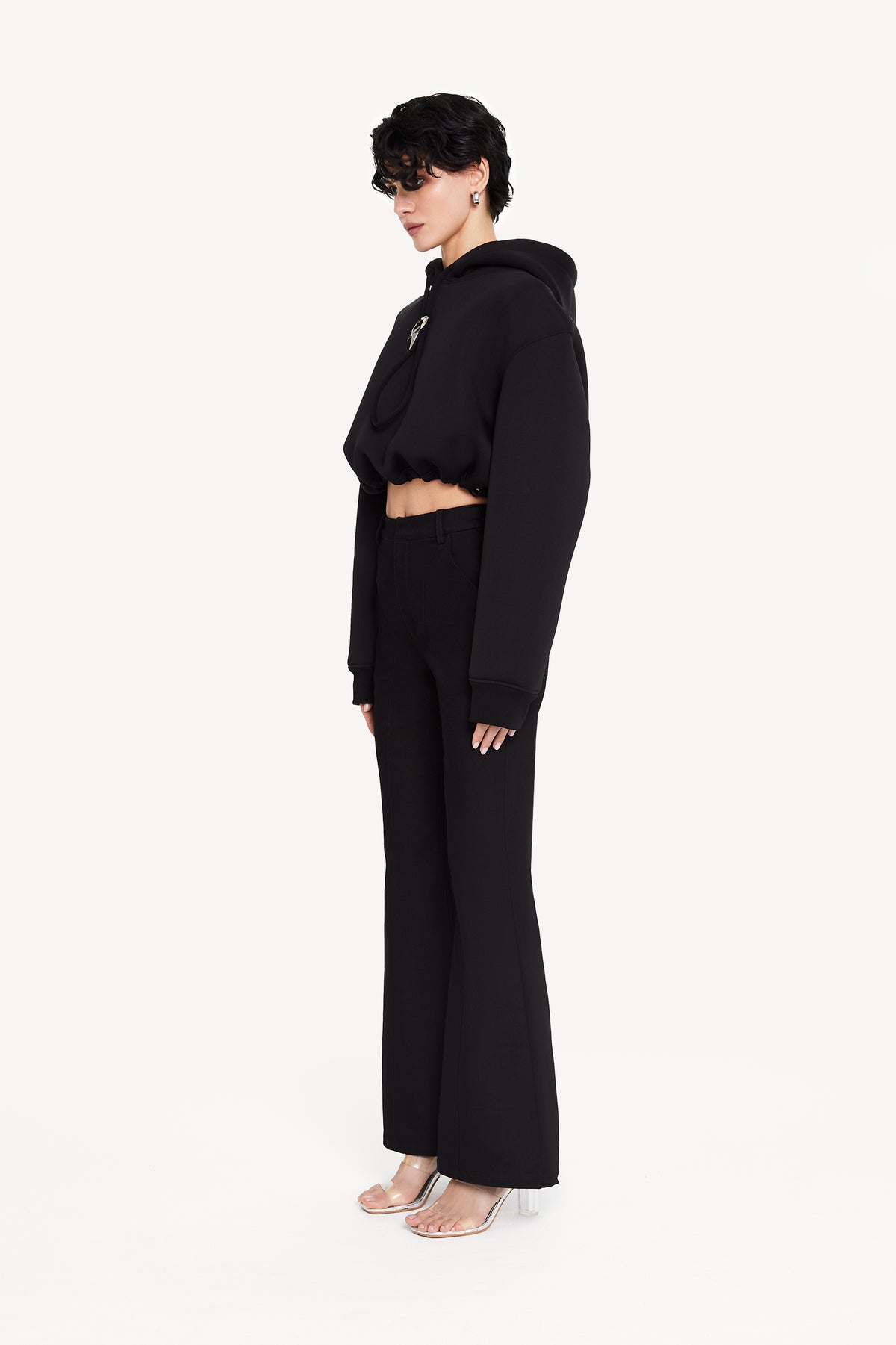 Cropped hoodie scuba